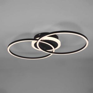 Plafoniera Led Arribo doppio cerchio in metallo RGB con telecomando multifunzione 30W – Trio lighting