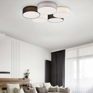 Plafoniera Led Lugano 5/3 diffusori circolari dimmerabile 58/38W- Trio Lighting