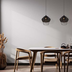 Lampada a sospensione Led Borka D.30/17 cm H.150 cm E27- Trio Lighting