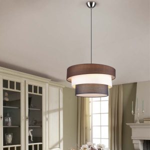 Lampada a sospensione Led Ibis 3 paralumi tondi E27 D. 45 cm- Trio Lighting