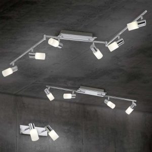 Barra-Faretto Led Clapton 3-4-6 spot cilindrici orientabili 4,3W- Trio Lighting