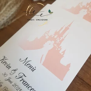 menu matrimonio castello disney