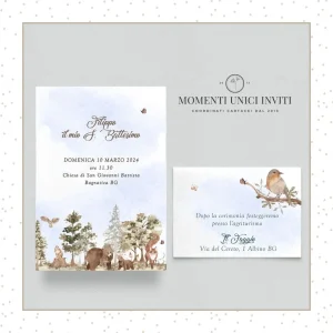 Partecipazione – Foresta degli animali 10×15 con busta