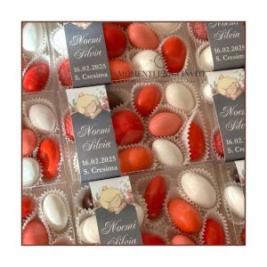 Scatolina 9 confetti su pirottino Cresima