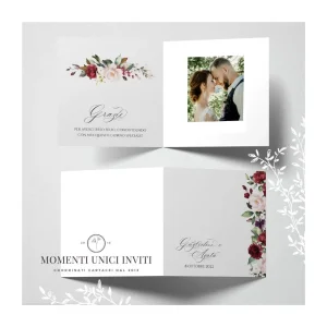 Flowers – card ringraziamento 14,5×14,5 cm