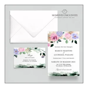 Lavaredo – partecipazione e invito con busta – mod. 13×18