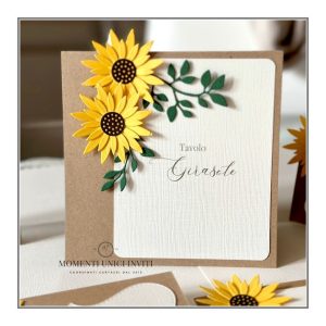Segnatavolo quadrato – Collezione Girasole