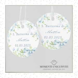 Tag Tondo Bomboniera – Soffio Delicato Bimbo