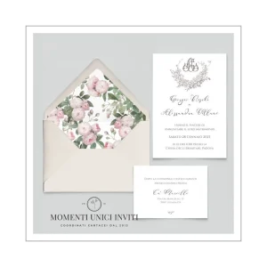 Cassandra – partecipazione e invito con busta e liner – mod. 10×15