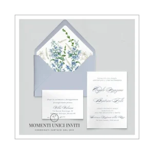 Kora – partecipazione e invito con busta e liner – mod. 10×15