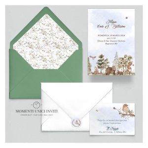 Promo Suite Inviti 5 pezzi mod. Foresta degli Animali
