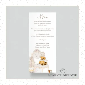 Menù Battesimo Teddy – 9×20
