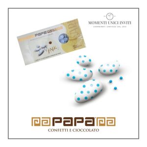 Scatola Confetti Papa DolceAmaro: Ink Pois Celesti